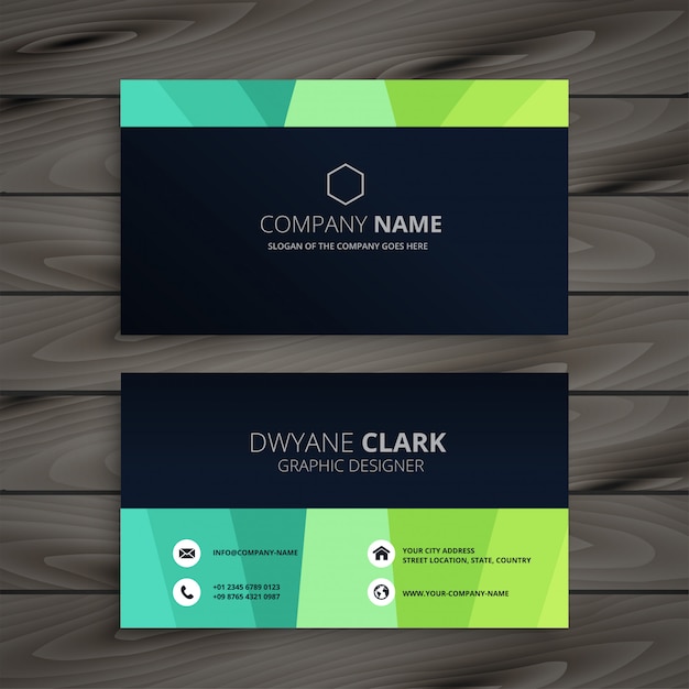 Stylish dark business card design