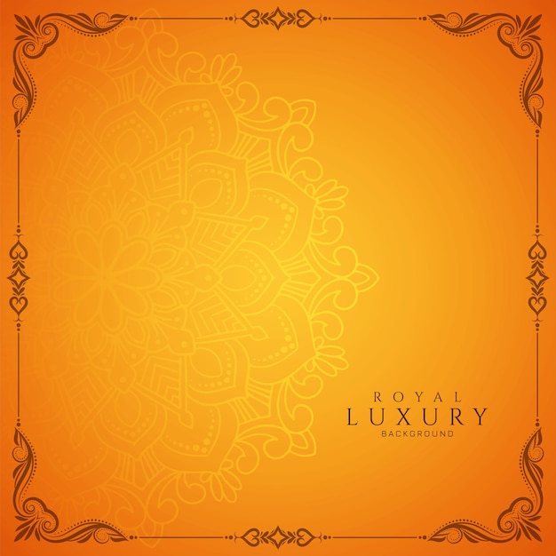 Free Vector stylish decorative floral frame ethnic luxurious background