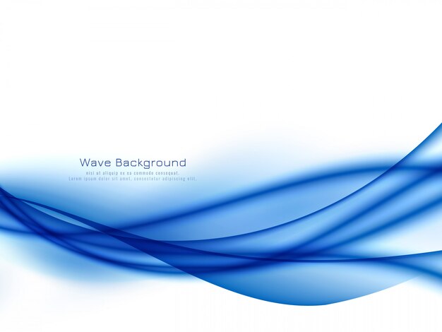 Stylish elegant blue wave background