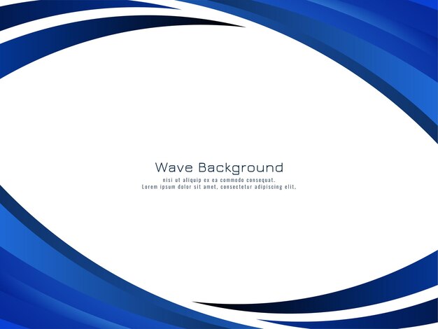 Stylish elegant blue wave design background vector