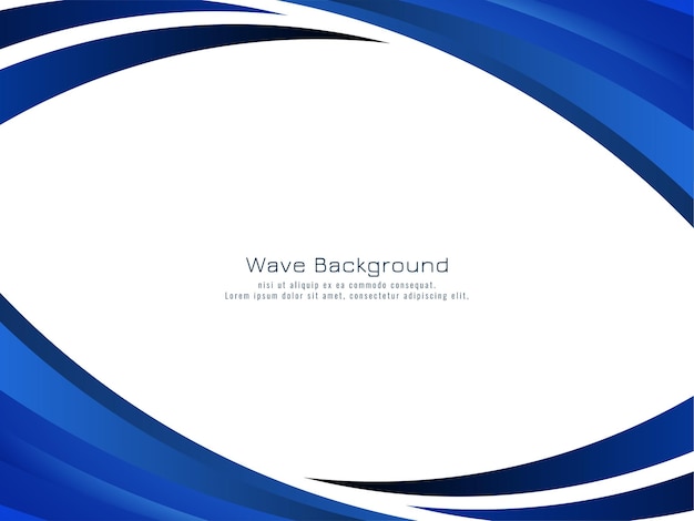 Stylish elegant blue wave design background vector