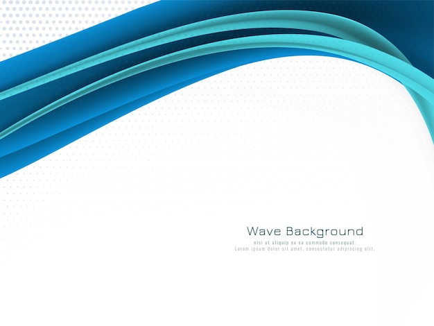 Free vector stylish elegant blue wave design background