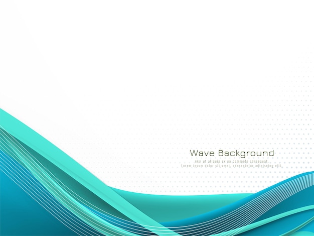 Stylish elegant blue wave design background