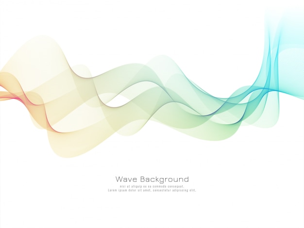 Free vector stylish elegant colorful wave background vector