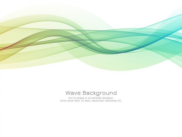 Stylish elegant colorful wave background