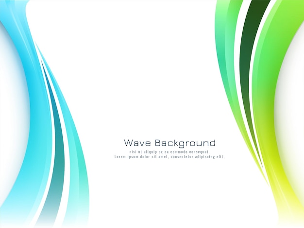 Stylish elegant colorful wave design modern background