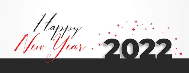 Free Vector stylish flat happy new year 2022 banner