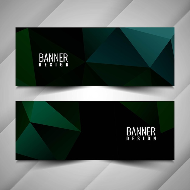 Free Vector stylish geometric modern banners background