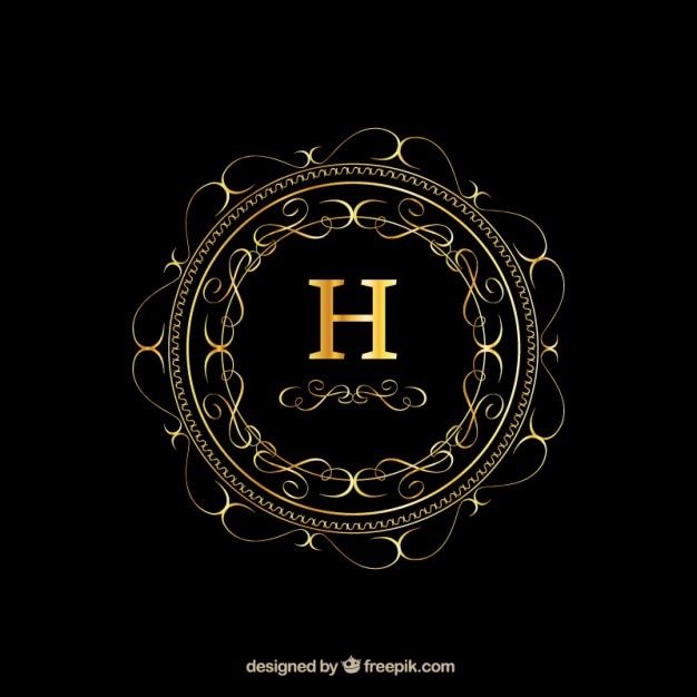 Free Vector stylish golden logo template