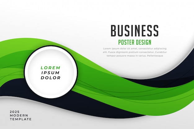 Free Vector stylish green theme business presentation template 