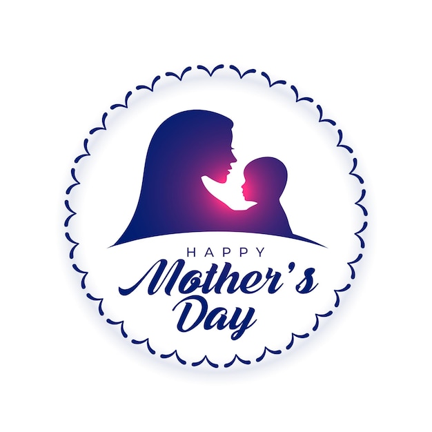 Free Vector stylish happy mothers day background send mom love message