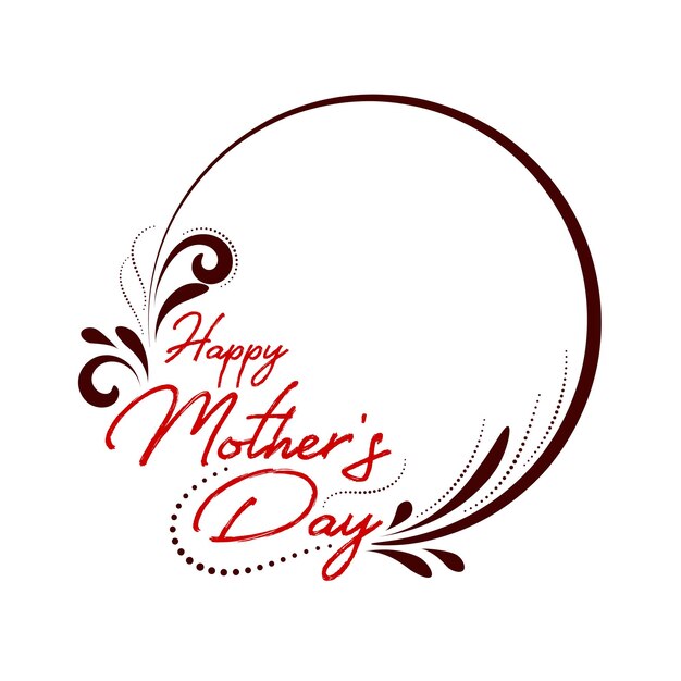 Stylish Happy Mothers day decorative text design background