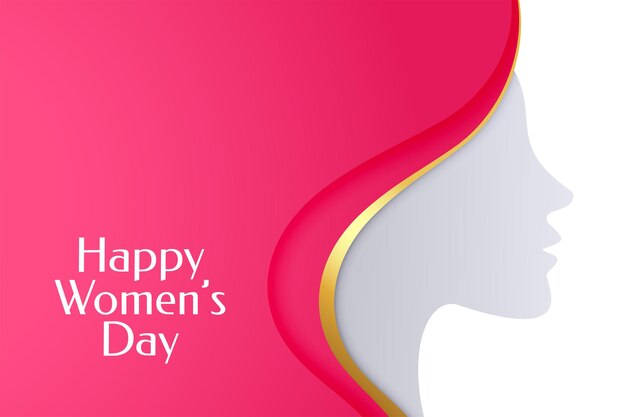 Stylish happy womens day pink greeting