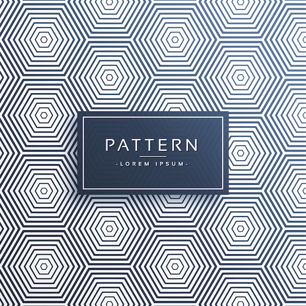 Free vector stylish hexagonal line pattern background