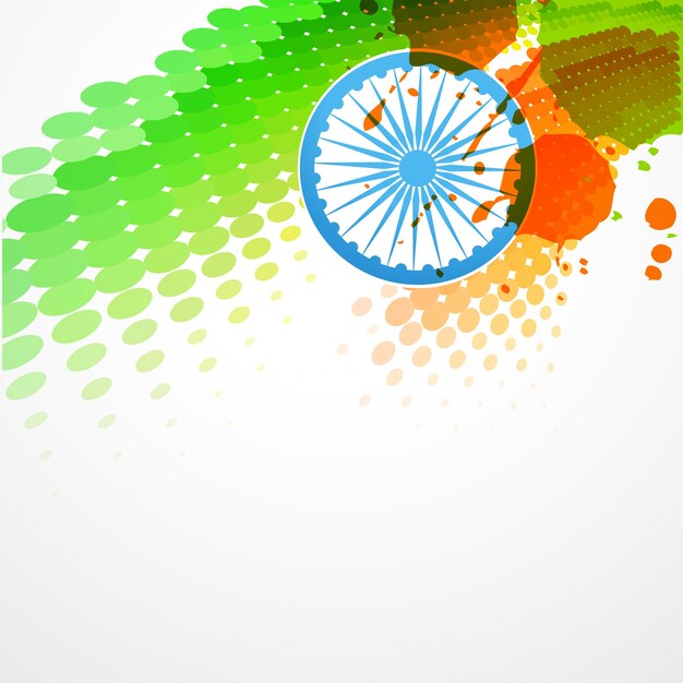 Stylish indian flag design