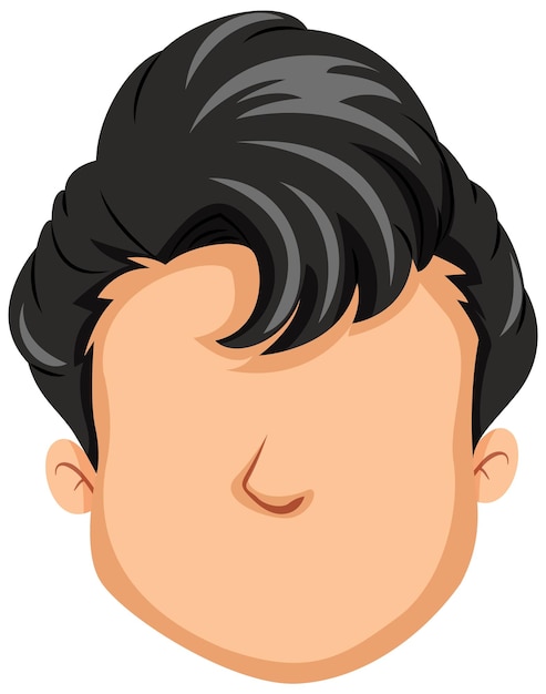 Free Vector a stylish man head on white background