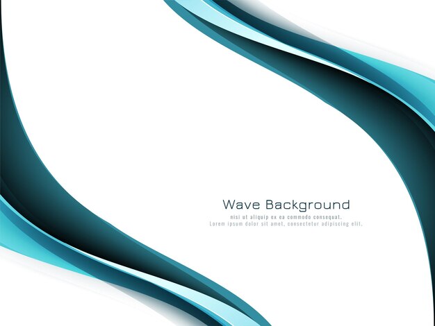 Stylish modern blue wave background