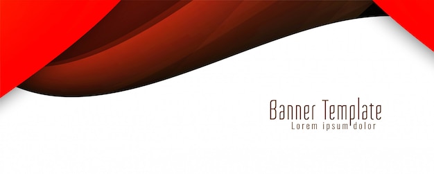 Stylish modern wavy banner