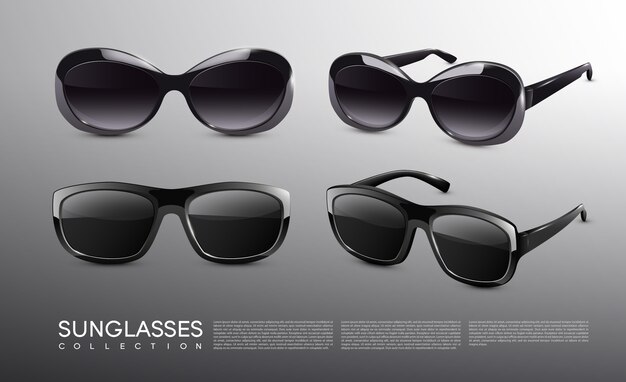 Stylish Realistic Sunglasses Collection