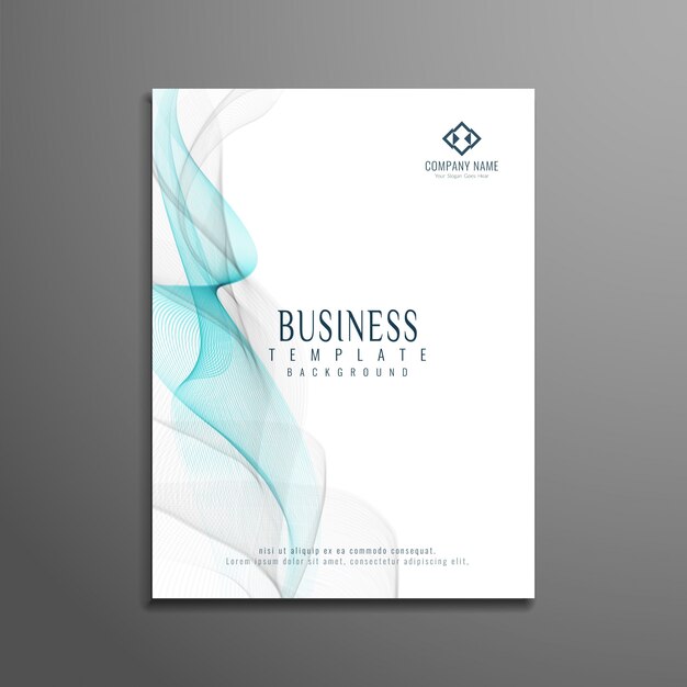 Stylish wavy business brochure design