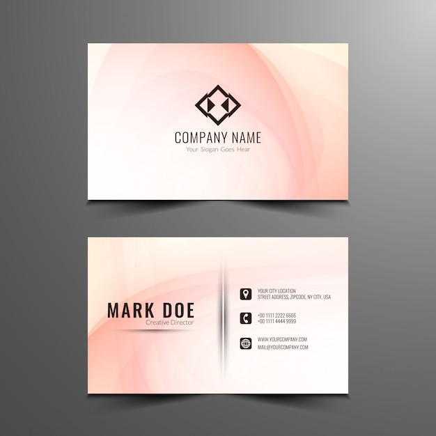 Stylish wavy business card