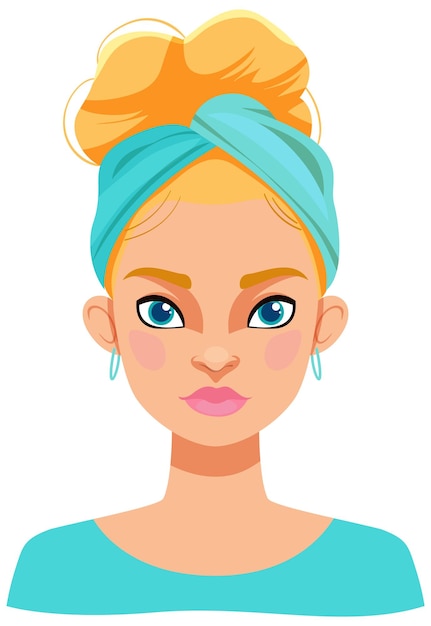 Free Vector stylish woman with turban