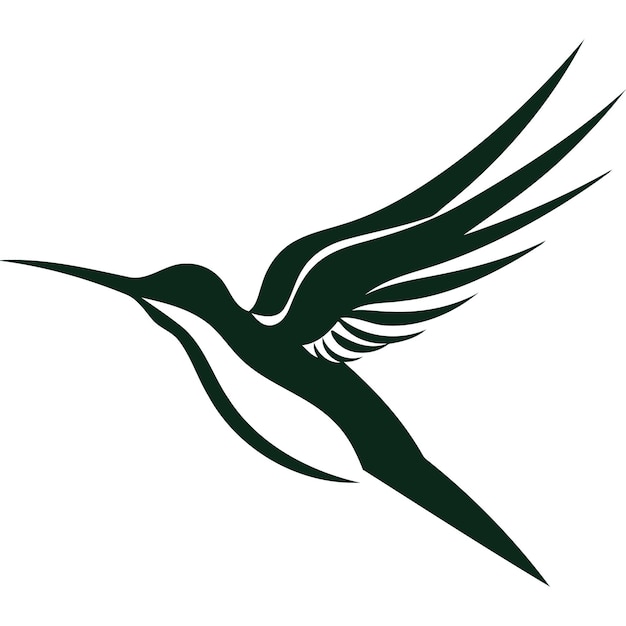 Free Vector stylized hummingbird in flight