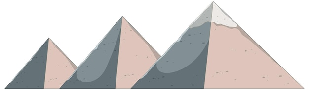 Free Vector stylized vector mountain range illustration