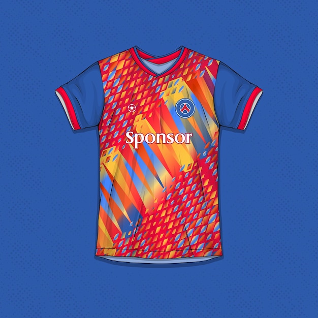 Free vector sublimation exercise clothing vectors customizable football jersey designs