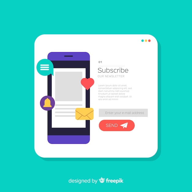 Subscribe concept