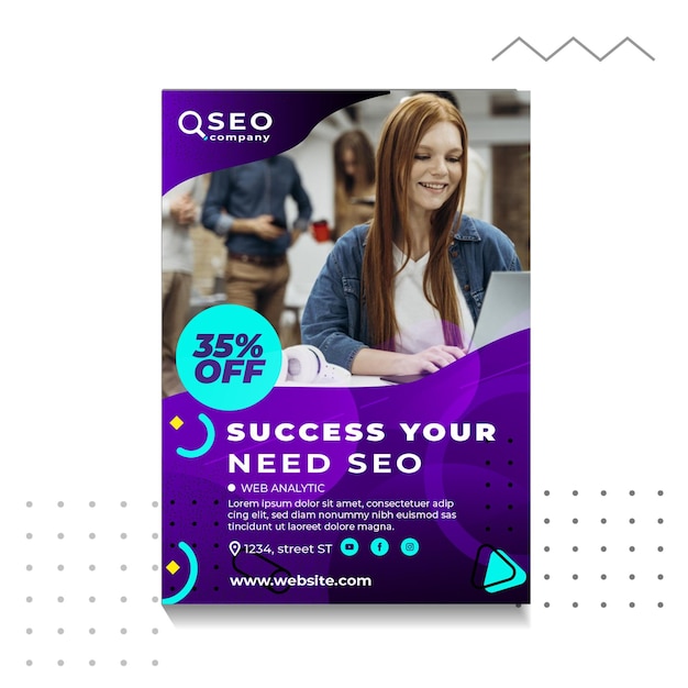 Success your need seo flyer template