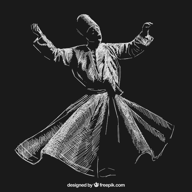 Free Vector sufi whirling dance