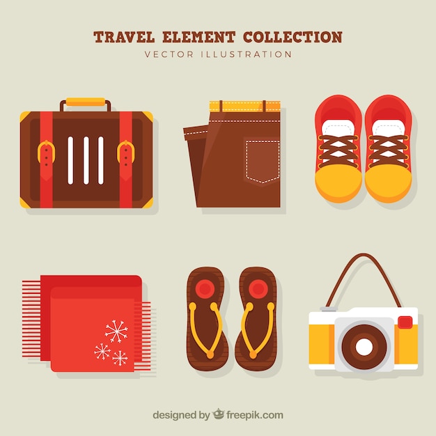 Free Vector suitcase object collection