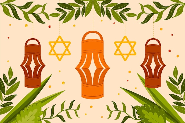 Free Vector sukkot background