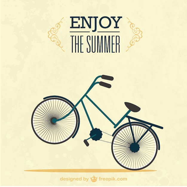 Summer background with beautiful bicycle