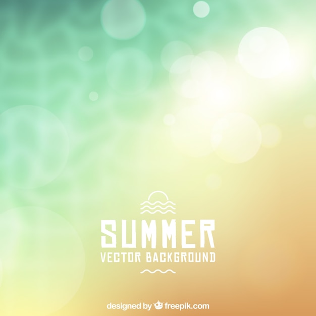 Free Vector summer background with blurred effect