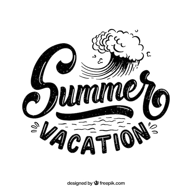 Summer background with lettering