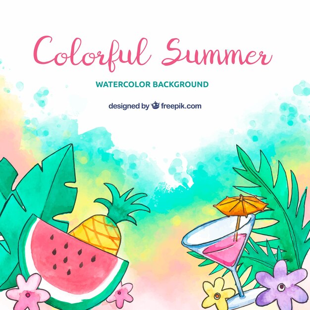 Summer background with many colors