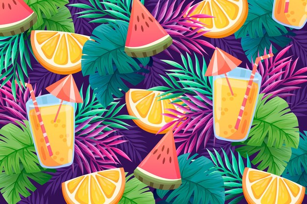 Summer background for zoom design