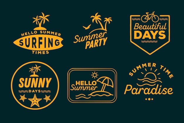 Summer badges collection