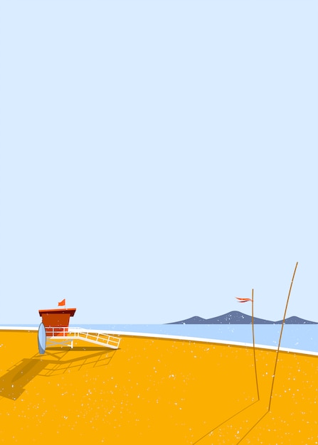 Free Vector summer beach