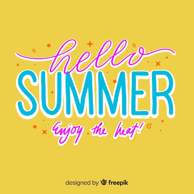 Free Vector summer calligraphic background