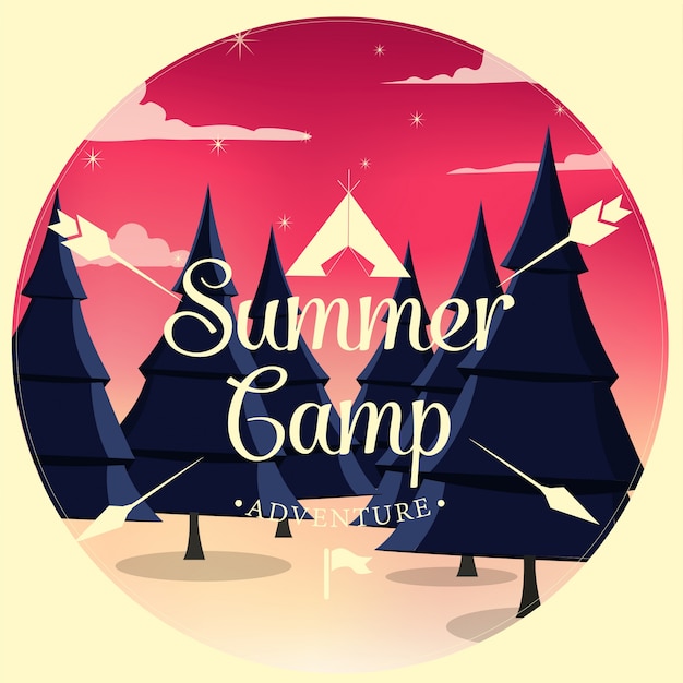 Free Vector summer camping design