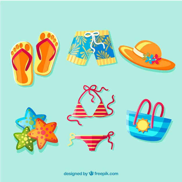 Free Vector summer clothes collection