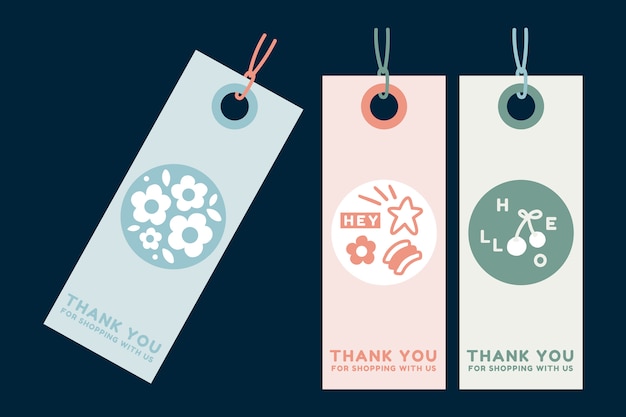 Summer clothing tags