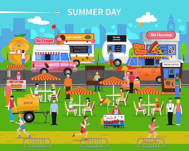 Free Vector summer day background 