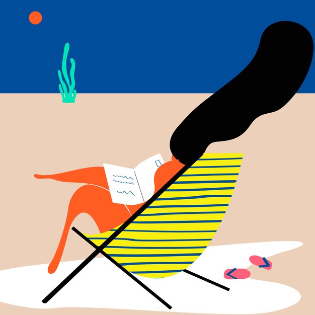 Free Vector summer days at the beach