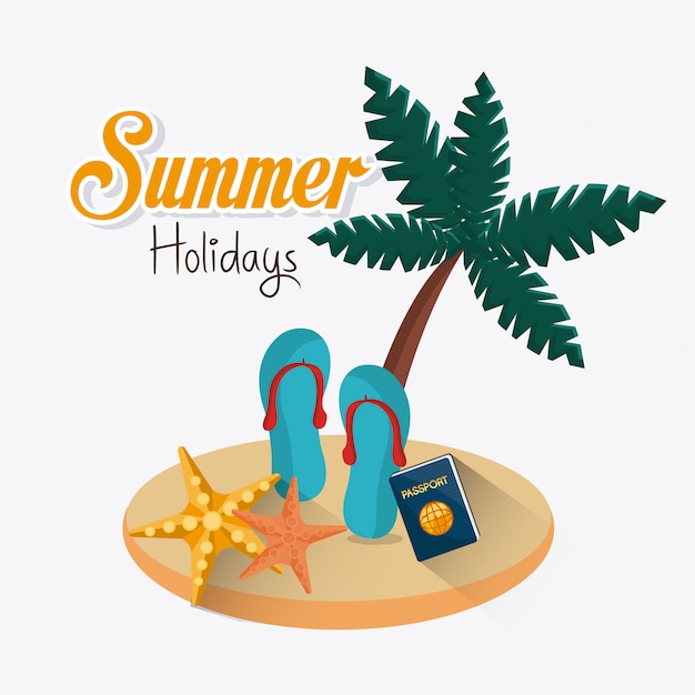 Free Vector summer design.