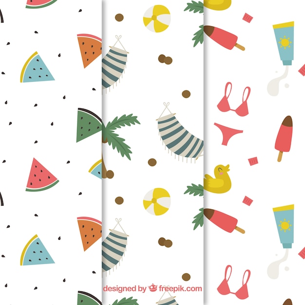 Summer elements pattern background