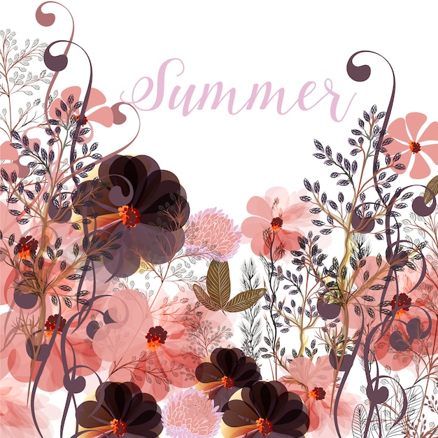 Summer floral background